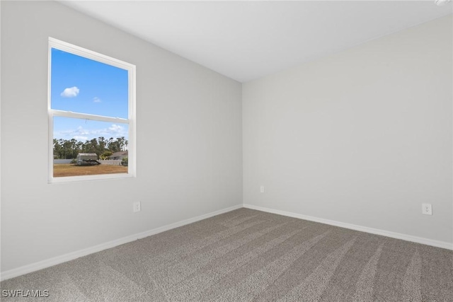 view of carpeted spare room