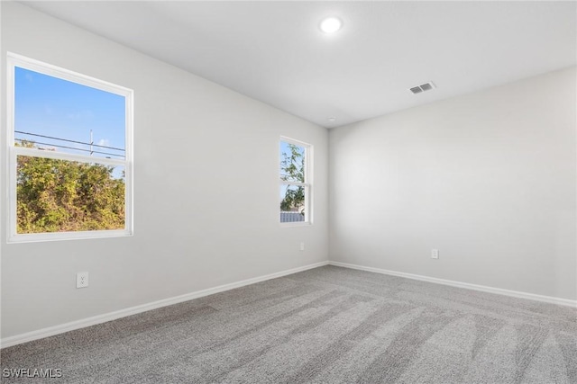 view of carpeted empty room