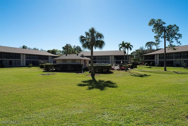 view of grassy yard