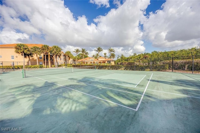 view of tennis court