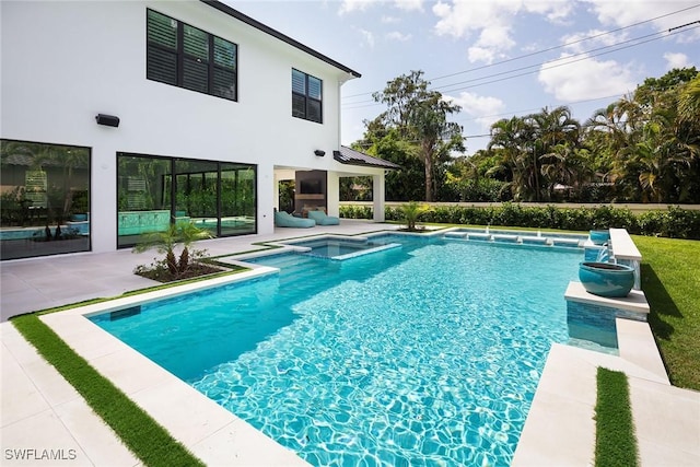 view of pool with a patio