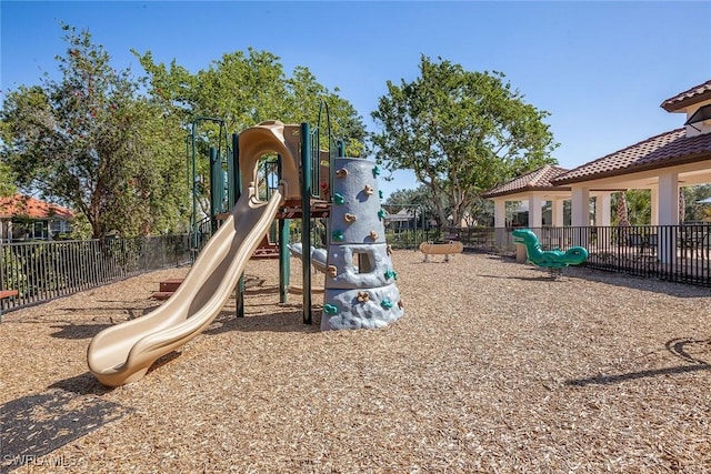 view of jungle gym