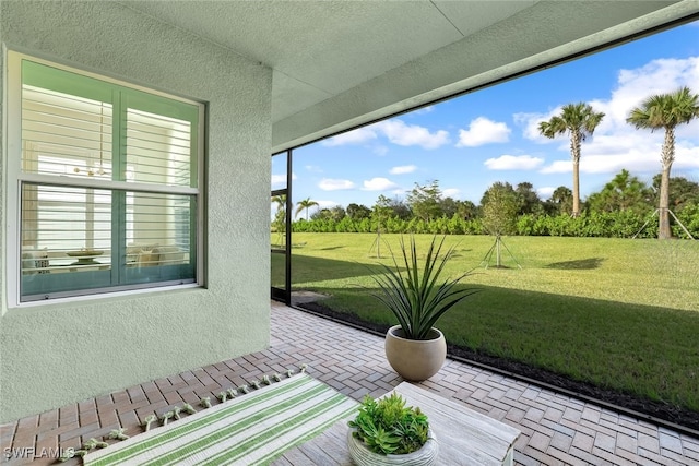 view of sunroom