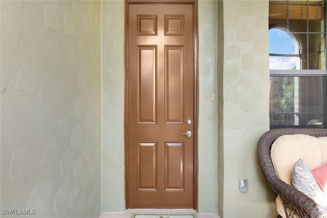 view of doorway to property