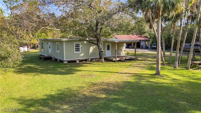 exterior space with a lawn