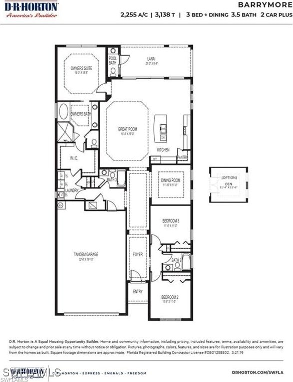 15271 Torino Ln, Fort Myers, FL 33908 - floor plan