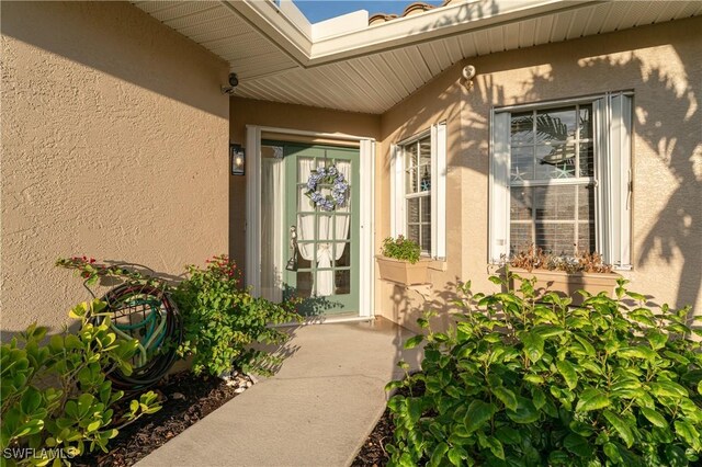 view of doorway to property