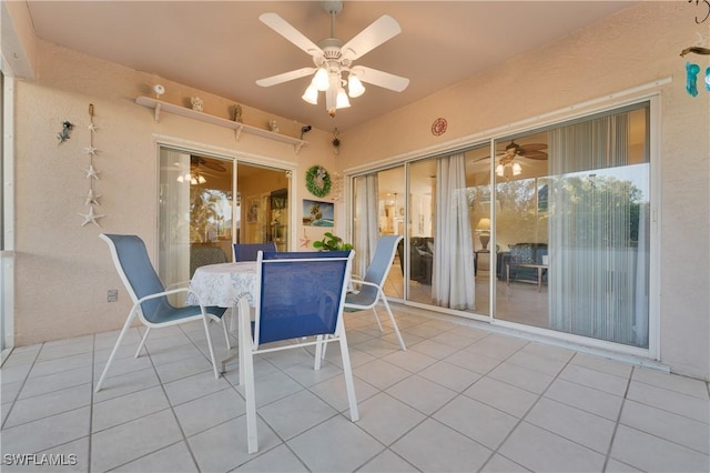 view of sunroom