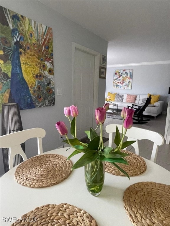 view of dining area