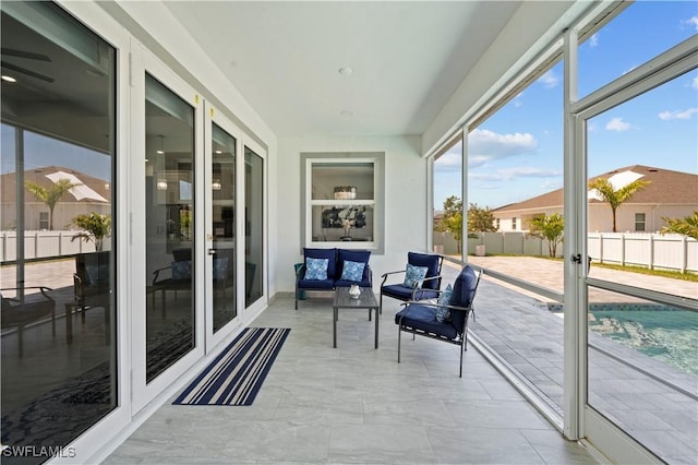 view of sunroom / solarium