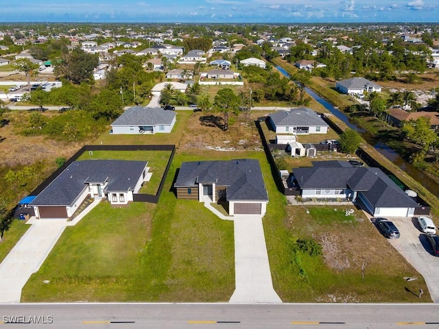 drone / aerial view with a residential view