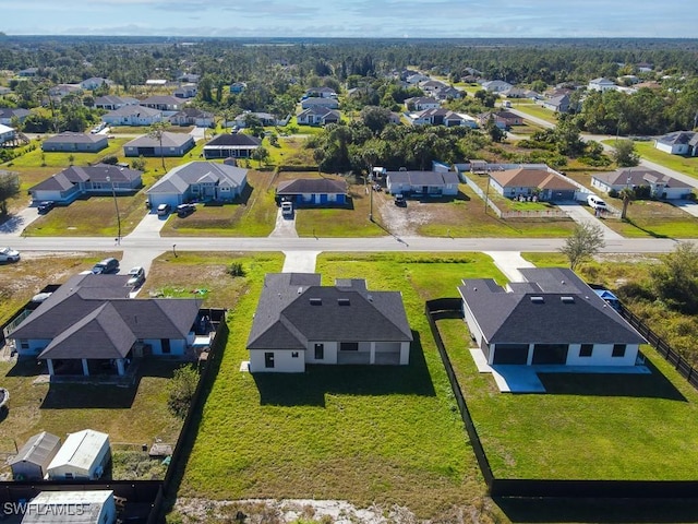 drone / aerial view with a residential view