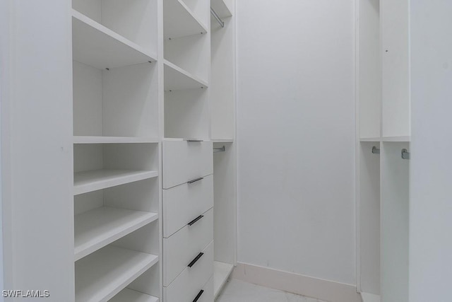 view of walk in closet