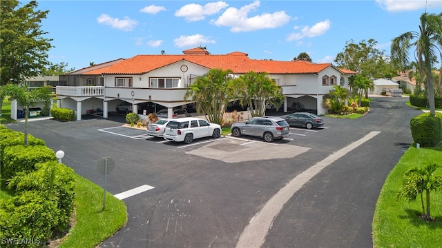 view of parking / parking lot