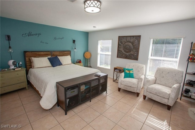 view of tiled bedroom