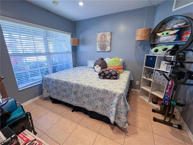 view of tiled bedroom