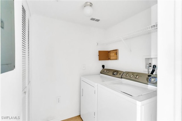 laundry room with washer and clothes dryer