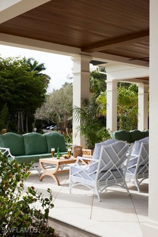 view of patio / terrace featuring an outdoor living space