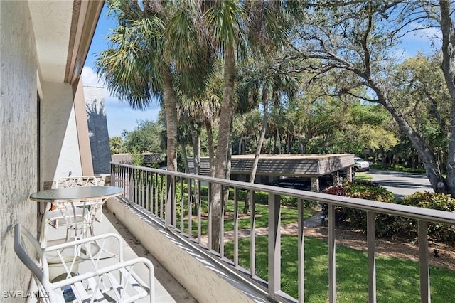 view of balcony