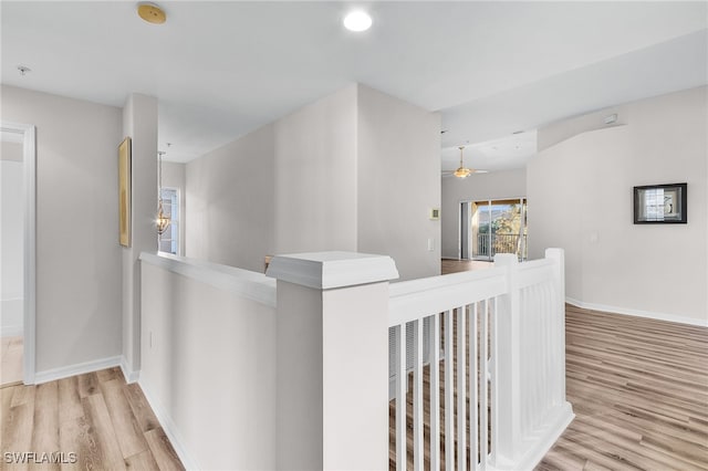 hallway featuring light hardwood / wood-style floors