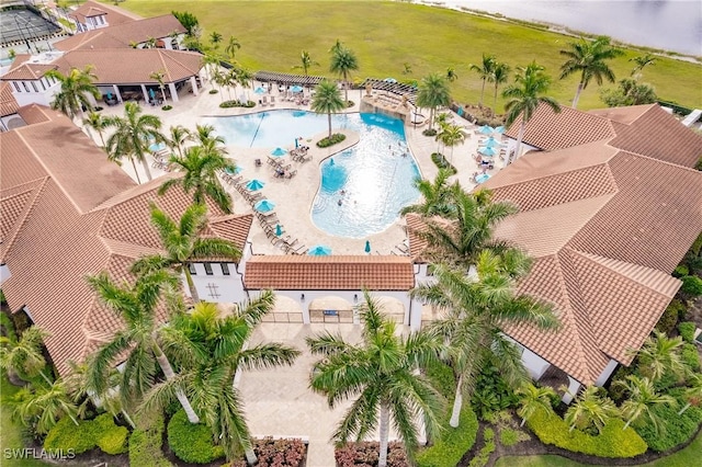 11973 Bay Oak Dr, Fort Myers, FL 33913 - drone / aerial view of a pool area