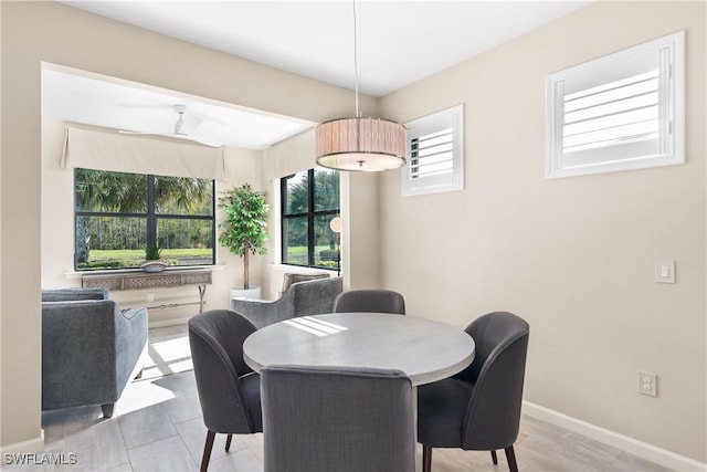 view of dining room