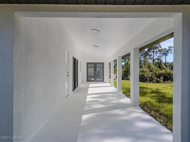 view of patio with french doors