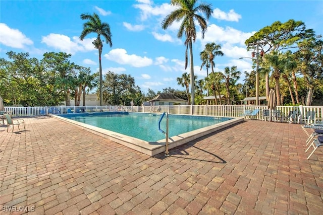 view of pool featuring a patio area