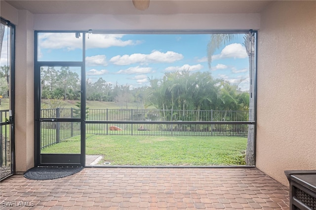 view of sunroom / solarium