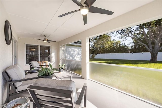 view of sunroom / solarium