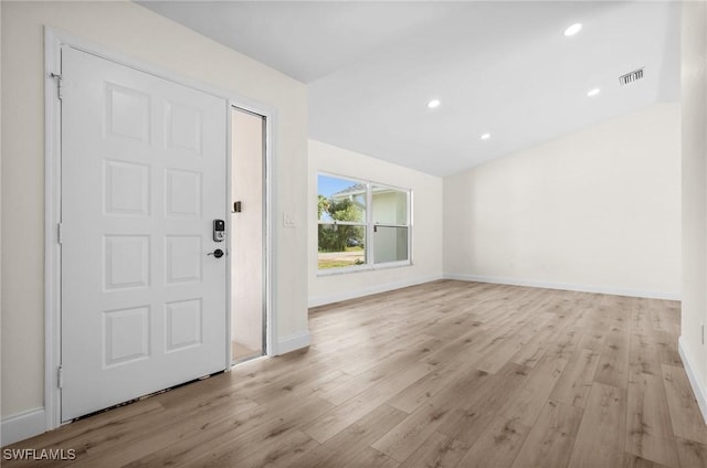 foyer with light hardwood / wood-style flooring