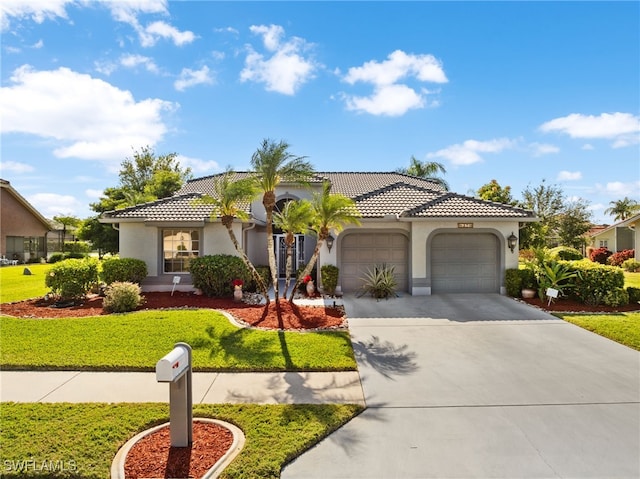 mediterranean / spanish-style house featuring a garage