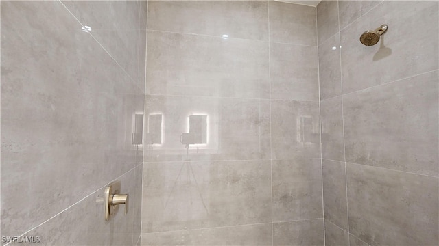 room details with tiled shower