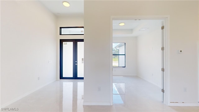 interior space with french doors