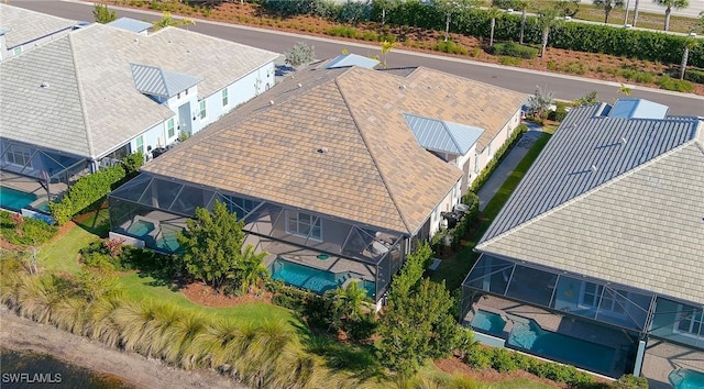 aerial view featuring a residential view