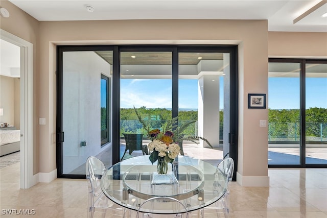 view of dining area