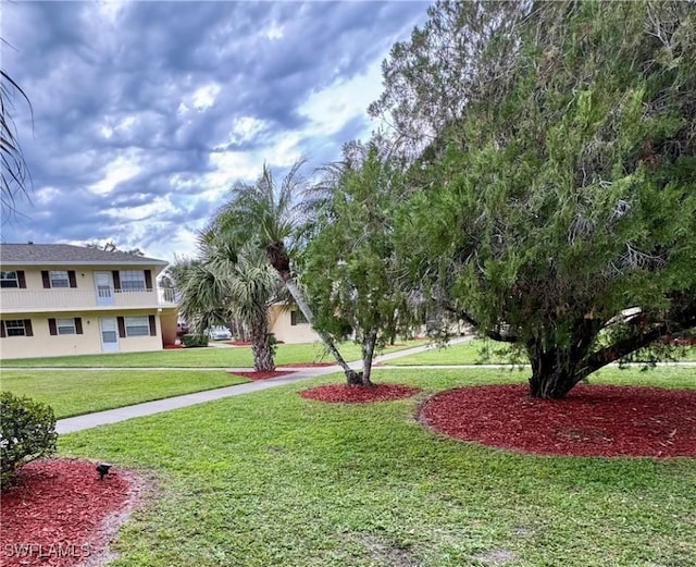 view of home's community featuring a yard