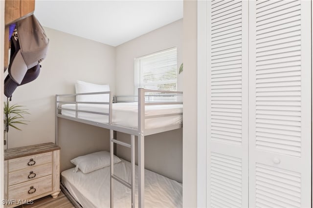 bedroom featuring hardwood / wood-style floors