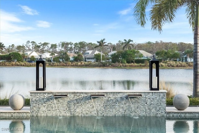 view of water feature