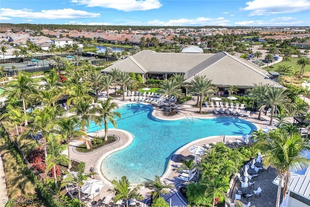 view of pool featuring a patio area