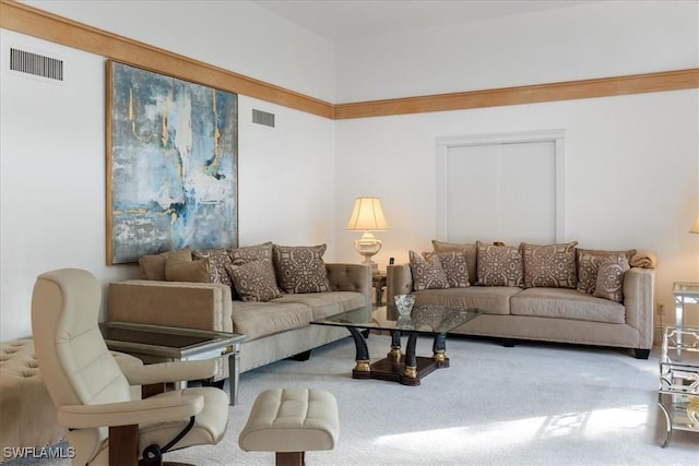 view of carpeted living room