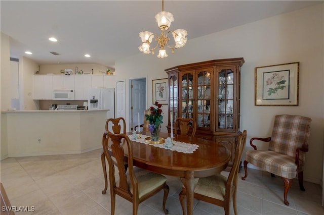 2320 Palo Duro Blvd, North Fort Myers, FL 33917 - dining space featuring a chandelier and recessed lighting