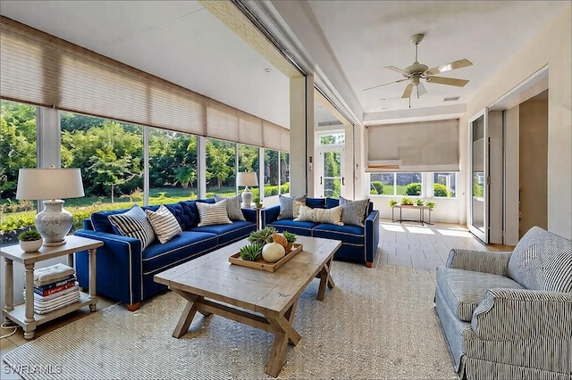 2320 Palo Duro Blvd, North Fort Myers, FL 33917 - sunroom / solarium with an outdoor hangout area and ceiling fan