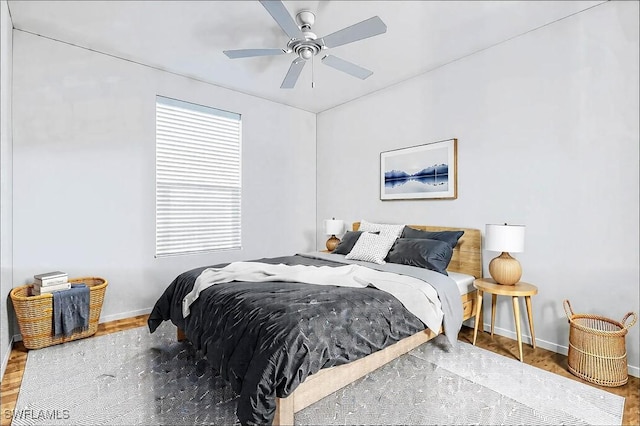 2320 Palo Duro Blvd, North Fort Myers, FL 33917 - bedroom featuring wood finished floors and ceiling fan