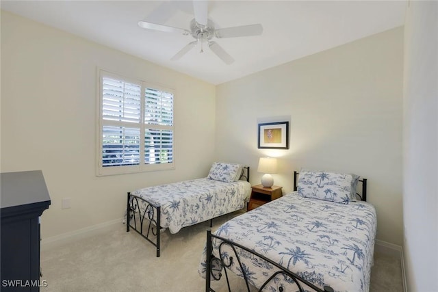 20944 Island Sound Cir Unit 101, Estero, FL 33928 - carpeted bedroom with baseboards and a ceiling fan