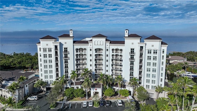 view of property with a water view