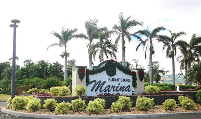 view of community sign