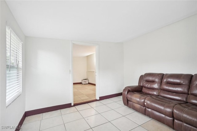 view of tiled living room