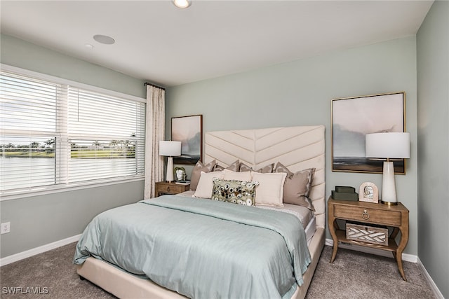 view of carpeted bedroom