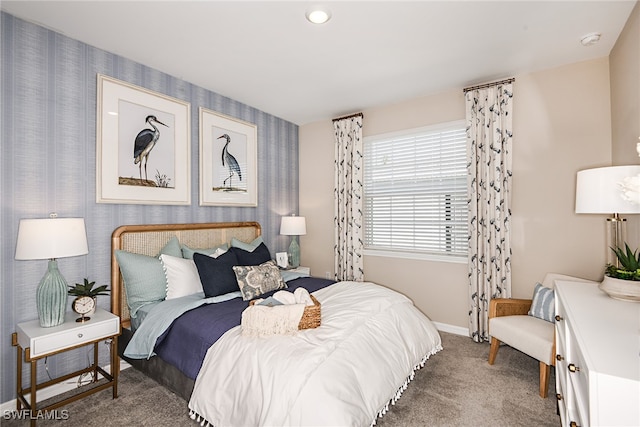 view of carpeted bedroom